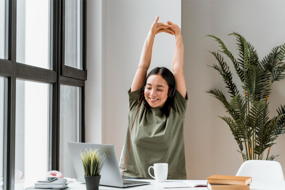 Easy Desk Stretches To Relieve Tension & Stiffness